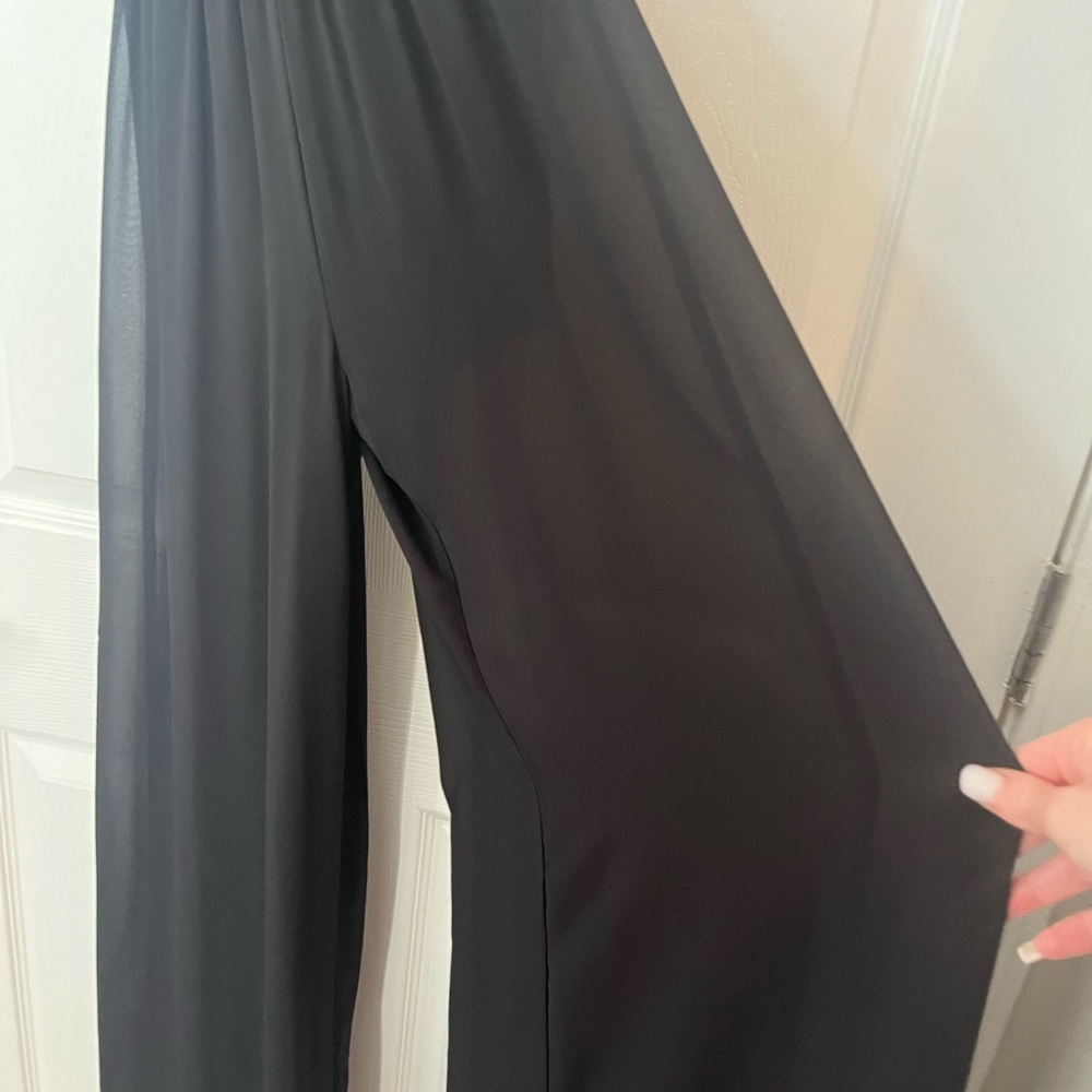 Want And Need Sheer Wide Leg Jumpsuit